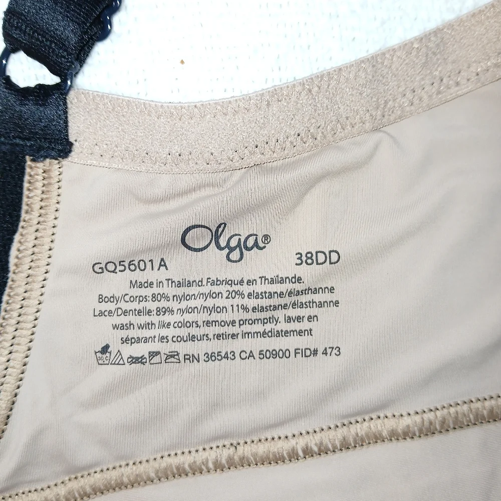 NWOT Sz.38DD Womens Olga Lace Escape Wire Free Bra - Picture 7 of 7